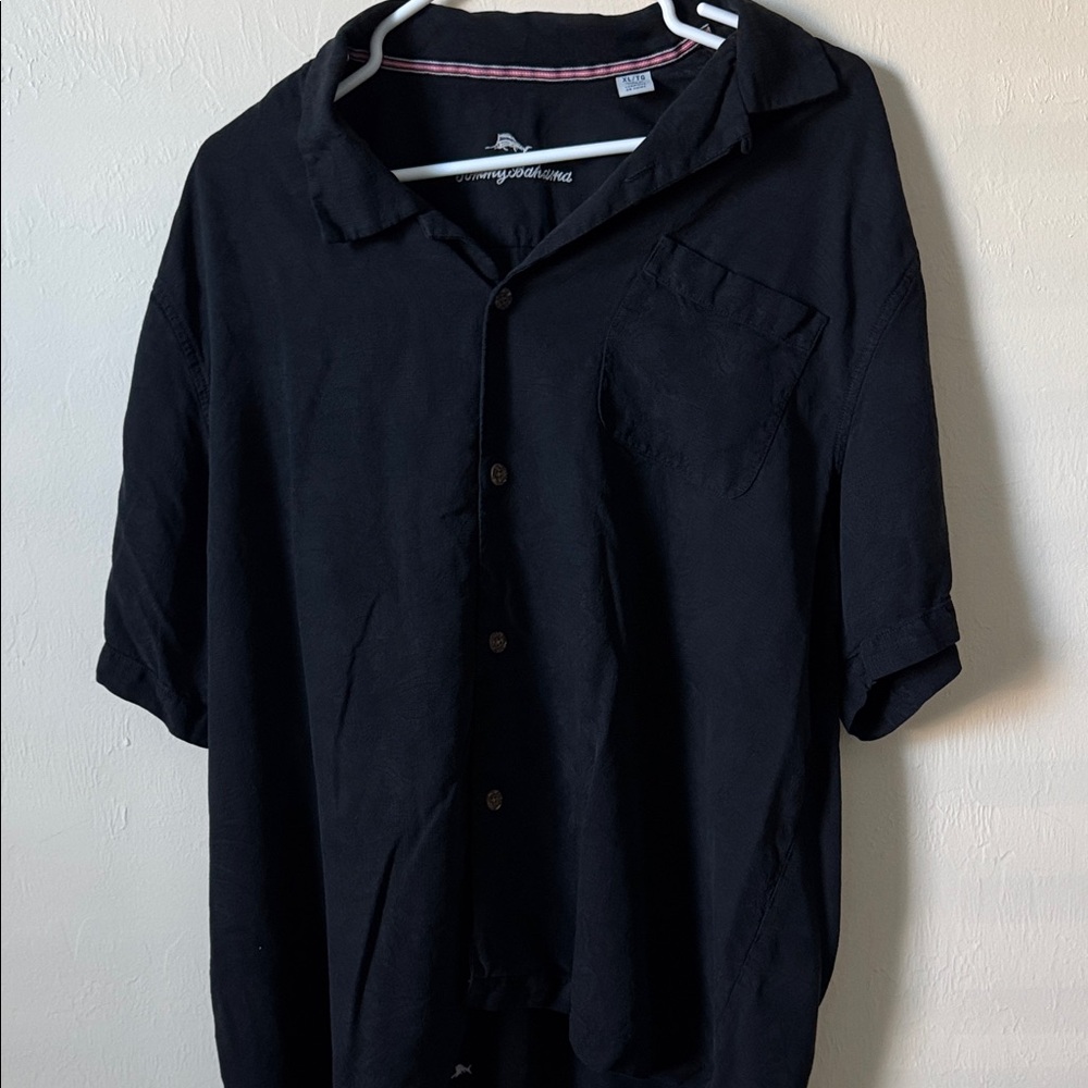 Tommy Bahama Black Casual Button Down Shirt